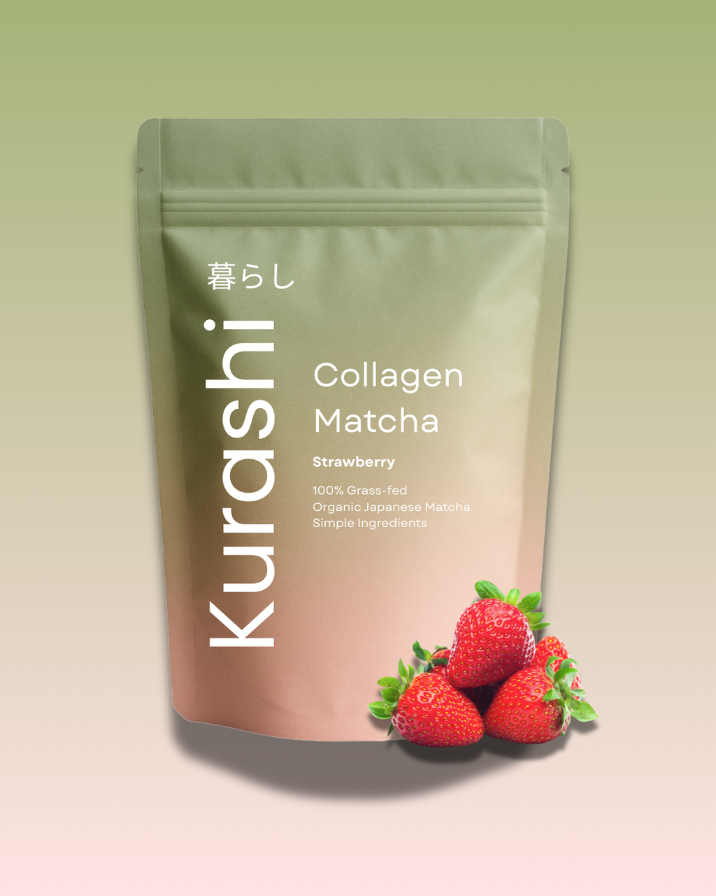 Strawberry Collagen Matcha Pouch