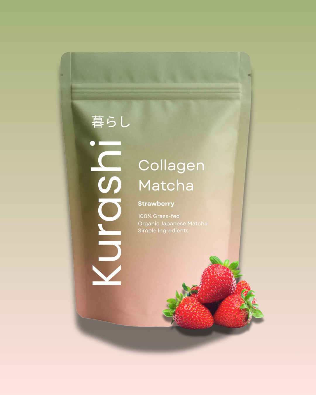 Strawberry Collagen Matcha Pouch